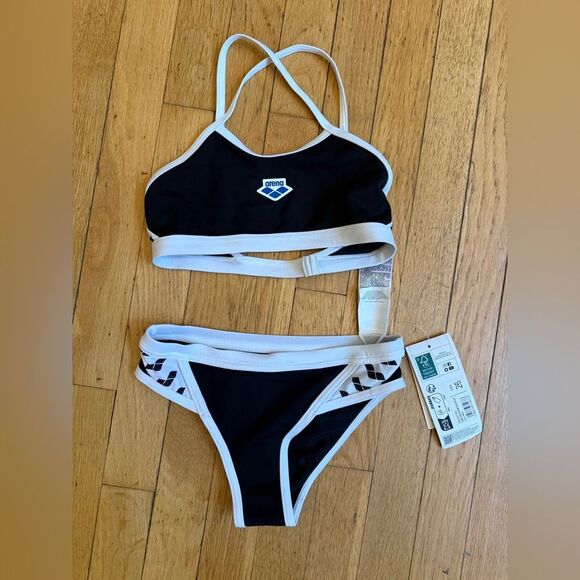 ARENA Performance Icons Bikini Solid Two-Piece Swimsuit NWT  US Size 26 - Picture 1 of 8